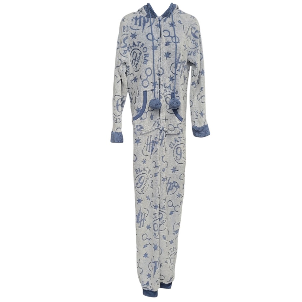 Harry Potter Fleece Hooded Onesie Pajamas Platform Adult Sz Sm I488‎